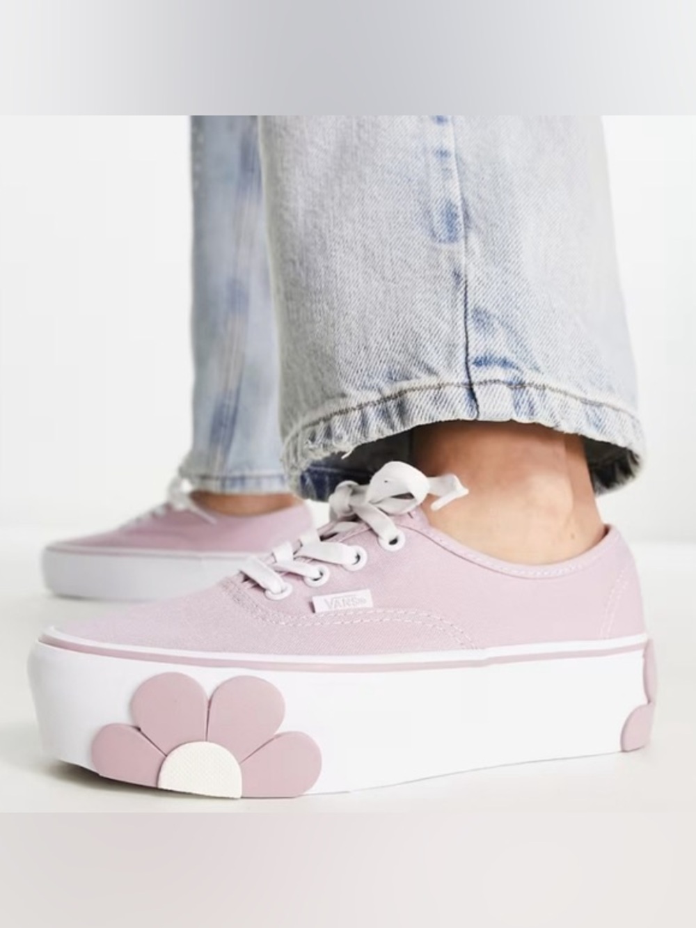 Vans Authentic Stackform OSF chunky platform shoes floral accents unisex M12 W14
